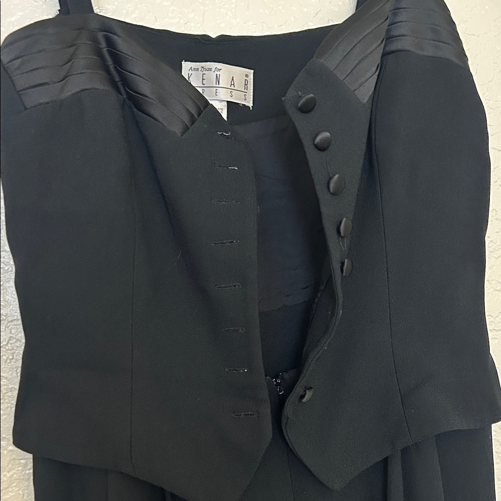 KENAR VINTAGE  Black Sleeveless Jumpsuit. No Size Tag. - Picture 2 of 6
